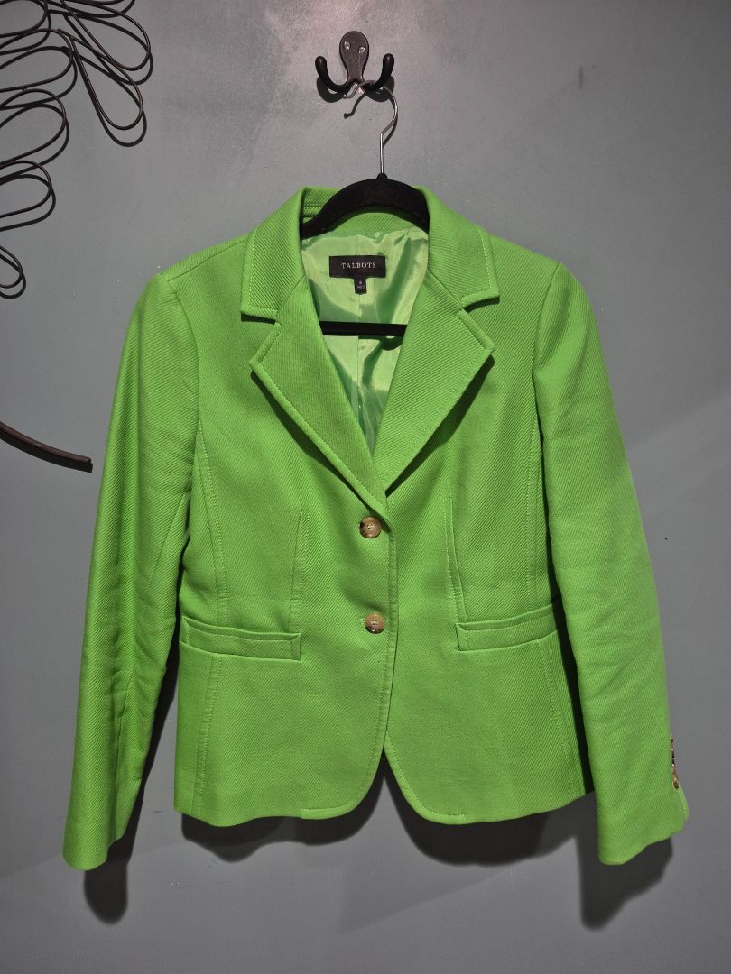 Lime Green Talbots Blazer, S