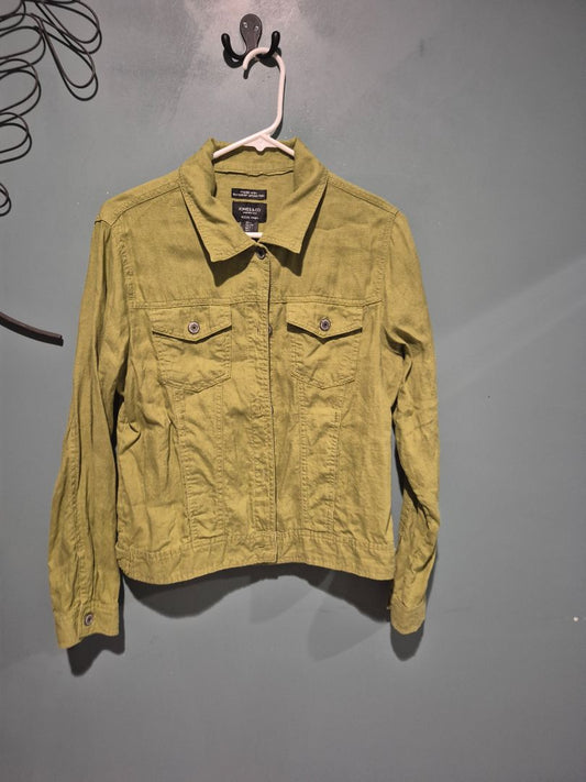Moss Green Jones New York Linen Jacket, L