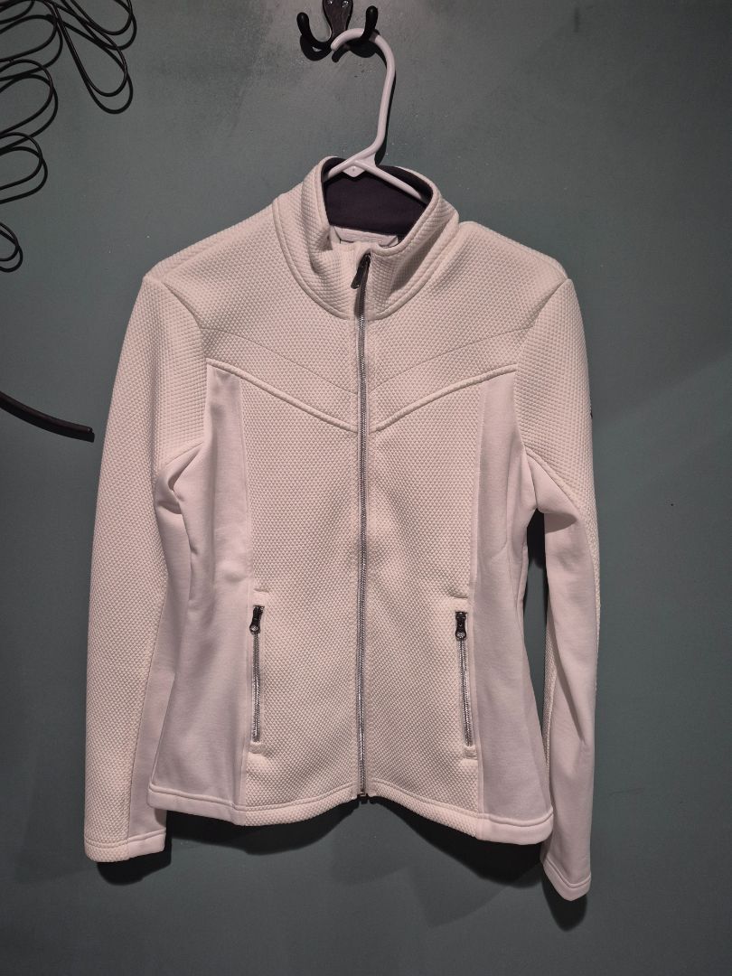 White  Spyder Encore Full Zip Fleece Jacket, M