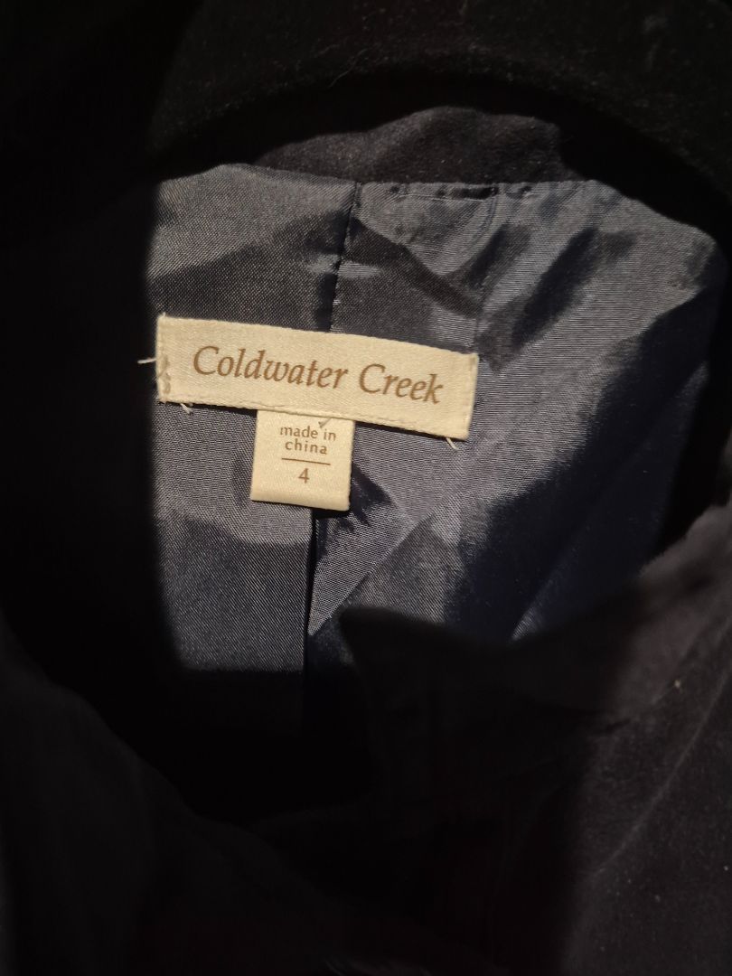 Navy Coldwater Creek Button up Blazer Jacket, 4