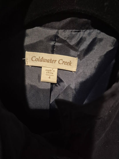Navy Coldwater Creek Button up Blazer Jacket, 4
