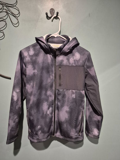 Black/Grey Tek Gear Linear Camo Performance Fleece Jacket, L Huskey