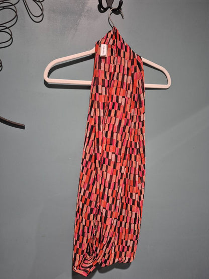 Red & Black Calvin Klein Infinity Scarf