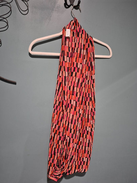 Red & Black Calvin Klein Infinity Scarf