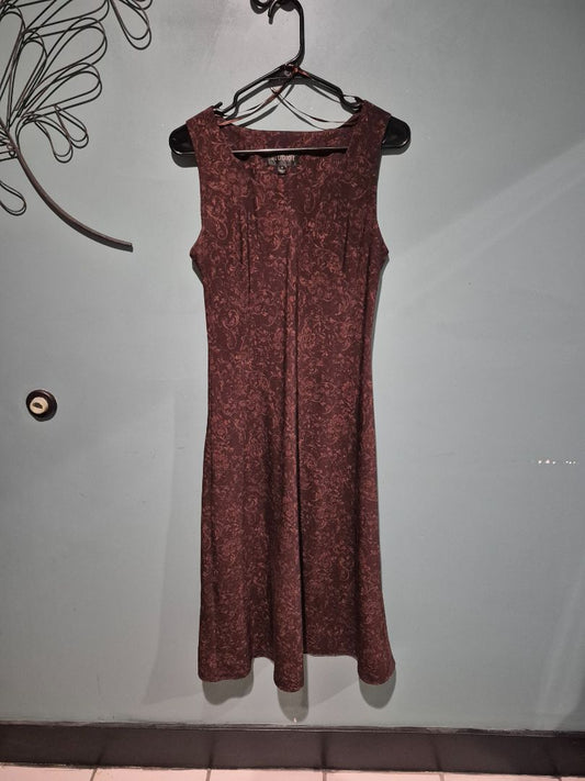 Brown Paisley Studio I Sleeveless Dress, 8