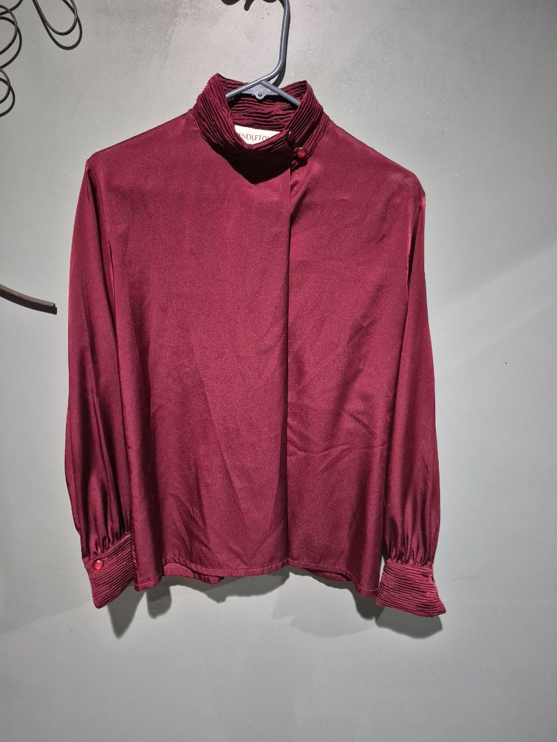 Burgandy  Vintage Pendleton Blouse