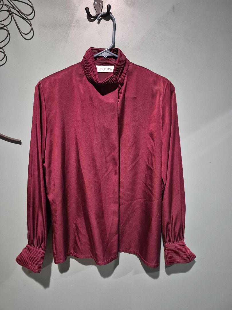Burgandy  Vintage Pendleton Blouse