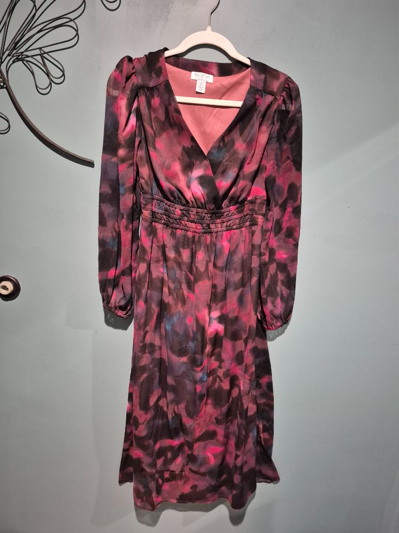 Burgandy/Black Sofía Dress, XS