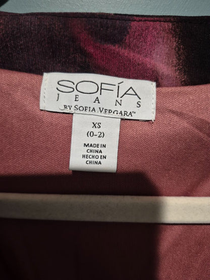 Burgandy/Black Sofía Dress, XS