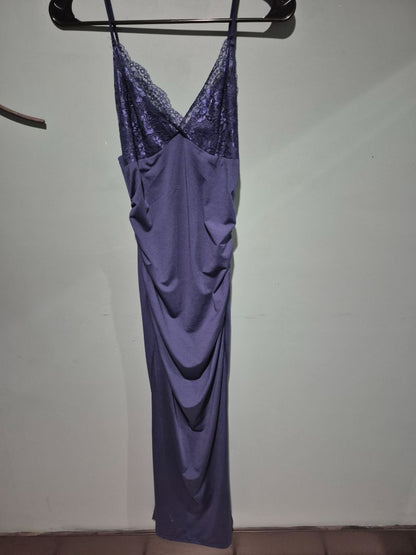 Navy Shein Strapless Maxi Dress, XS