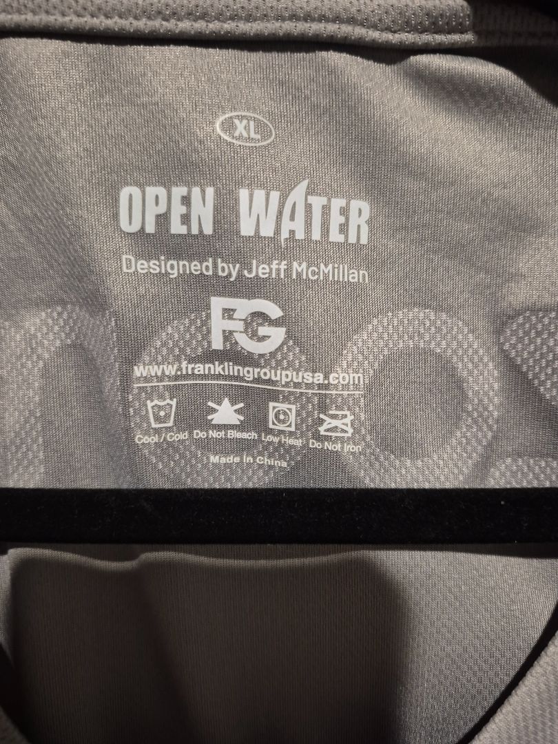 Grey w/Shark Logo Open Water San Jose Sharks Jersey, XL