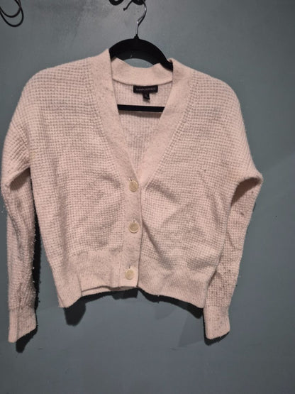 Ivory Banana Republic Wool Blend Crop Cardigan, S