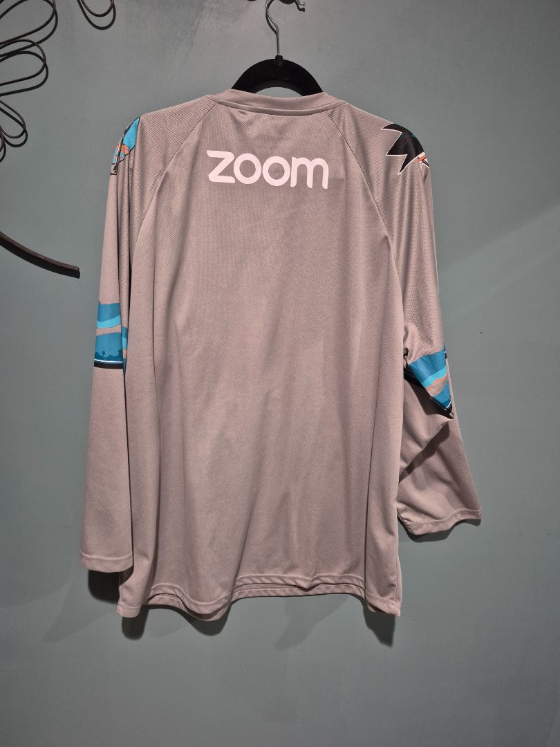 Grey w/Shark Logo Open Water San Jose Sharks Jersey, XL
