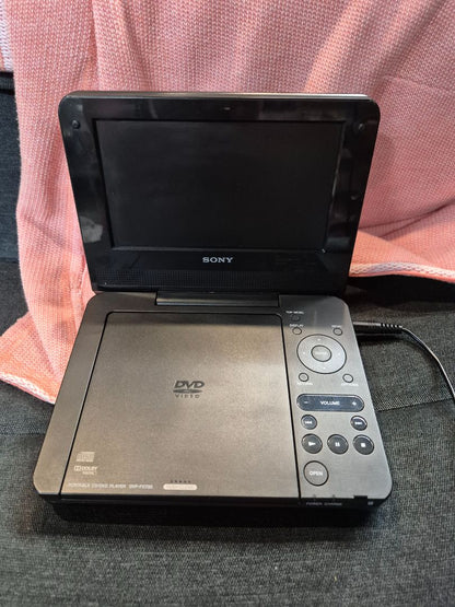 Black Sony Portable CD/DVD Player, DVP-FX730, 7" Screen