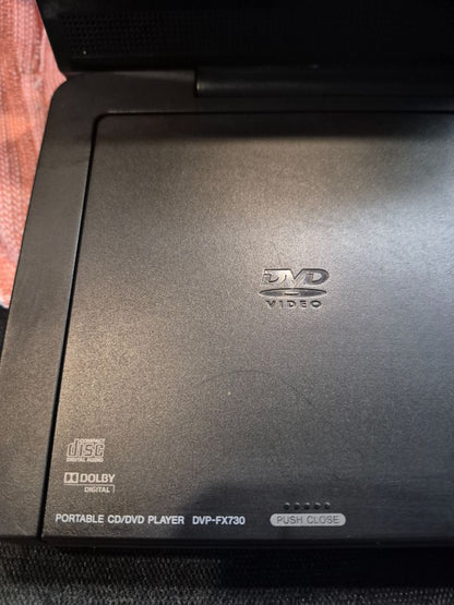 Black Sony Portable CD/DVD Player, DVP-FX730, 7" Screen