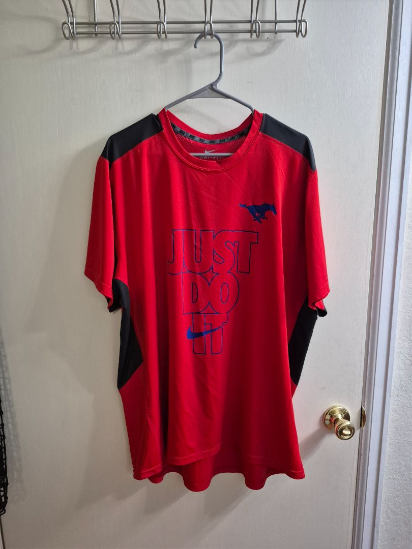 Red Nike Dri-Fit Just Do It T-Shirt, XXL