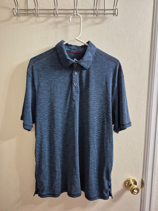 Blue Tommy Bahama Polo Type Shirt, L