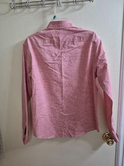 Red Plaid Untuckit Ling Sleeve Button Shirt, Small