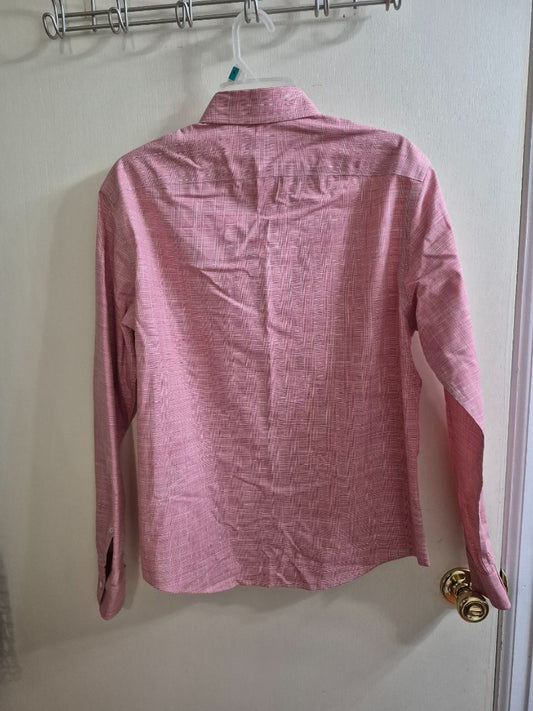 Red Plaid Untuckit Ling Sleeve Button Shirt, Small