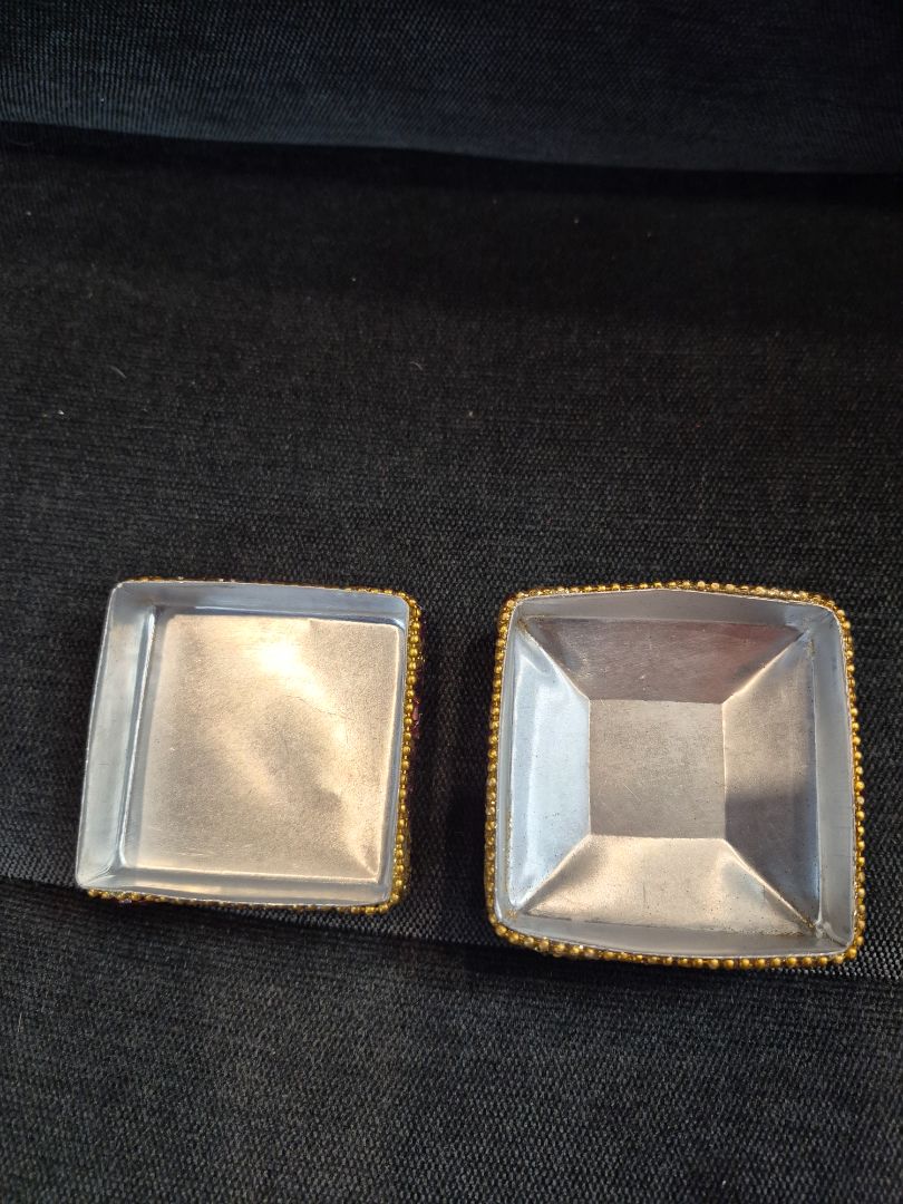 Hand Crafted Decorative Square Trinket Box, 2.75"