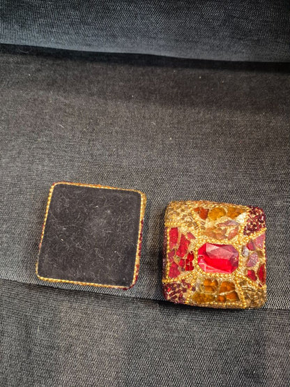 Hand Crafted Decorative Square Trinket Box, 2.75"