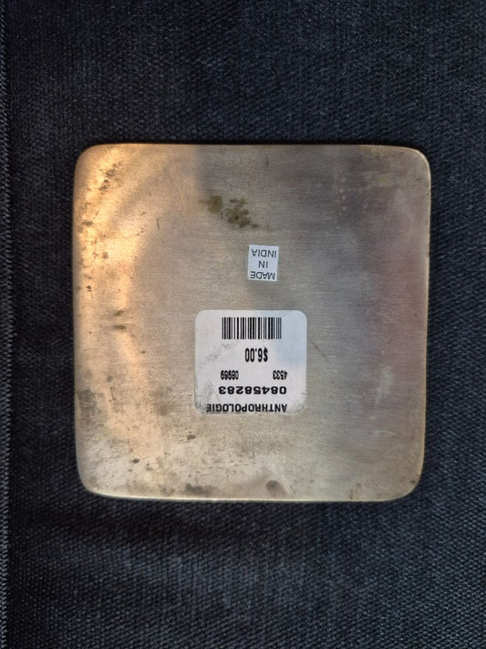 Anthropologie Brass Coaster, 3.75"