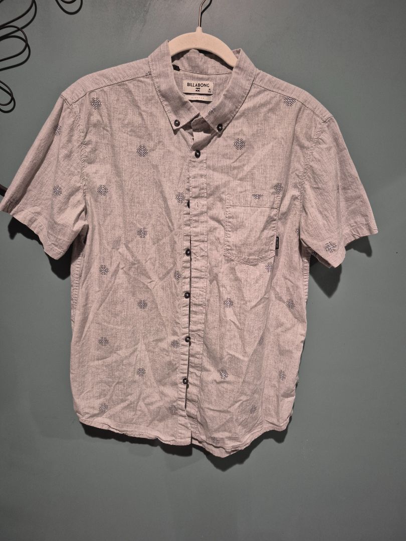 Grey Bill A Bong Short Sleeve Shirt, M