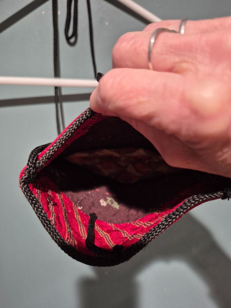 Red Boho Crossbody Bag/Purse, 7"