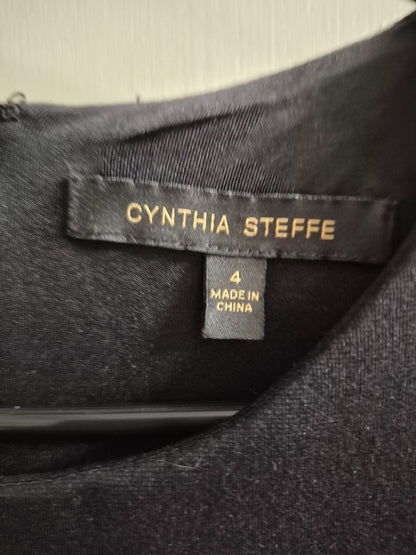 Blue & Black Cynthia Steffee Short Sleeve Midi Dress, 4