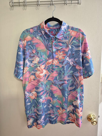 Electric Marine Tommy Bahama Bloomio Fifty Four Polo Shirt