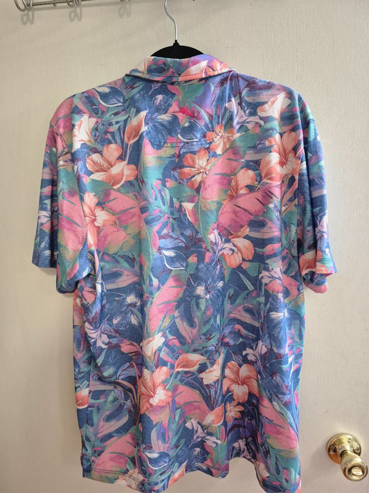 Electric Marine Tommy Bahama Bloomio Fifty Four Polo Shirt