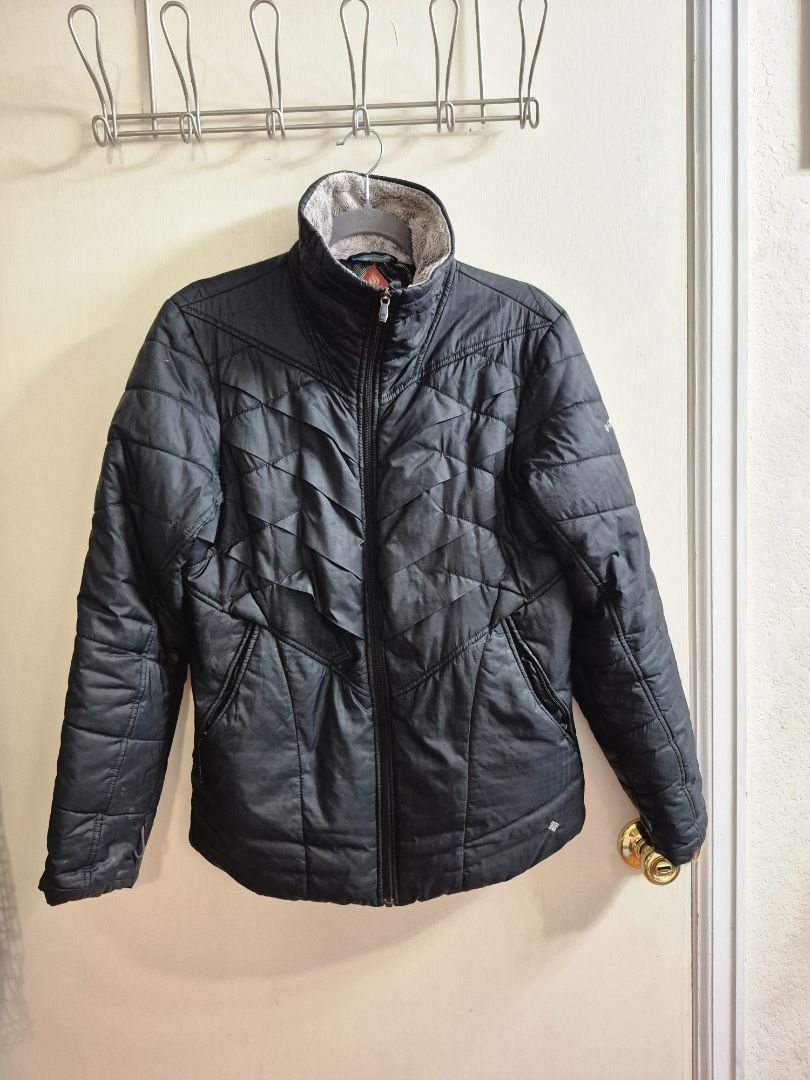 Black Columbia Omni-Heat Puffer Jacket, L