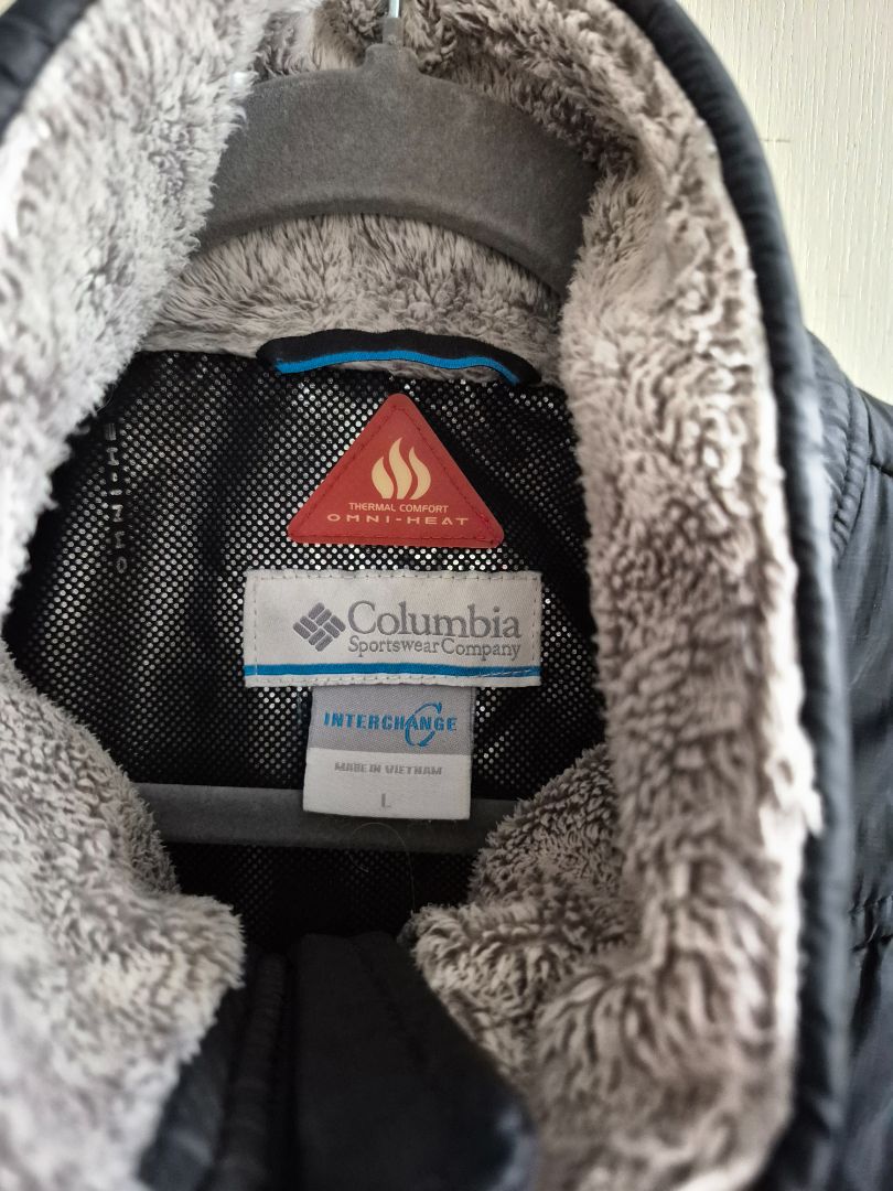 Black Columbia Omni-Heat Puffer Jacket, L