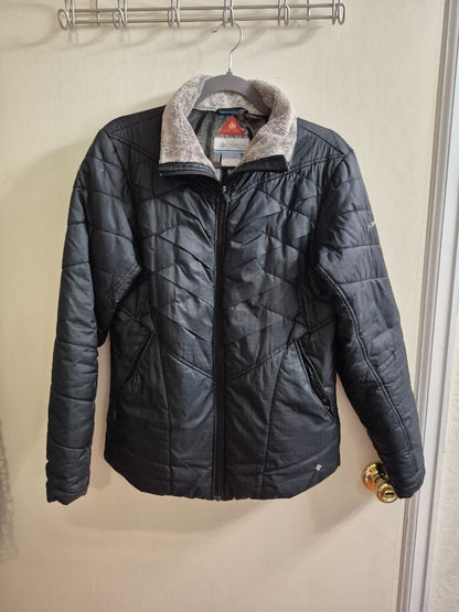 Black Columbia Omni-Heat Puffer Jacket, L