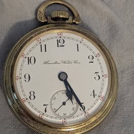 Hamilton 924 - 17 Jewels - Size 18s - Train case - Serviced