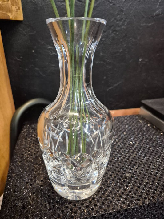 Clear Waterford Crystal Vase, 7.25"