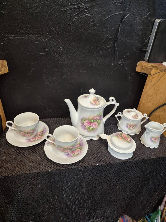 White Haas & Czjzek Tea Set, 8 piece