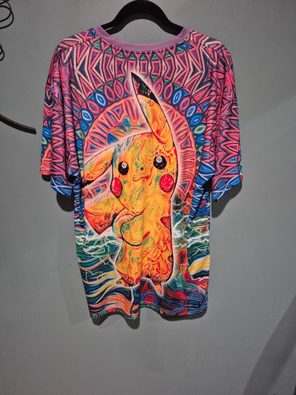AnimeApe Trippy Pikachu T-Shirt, XL