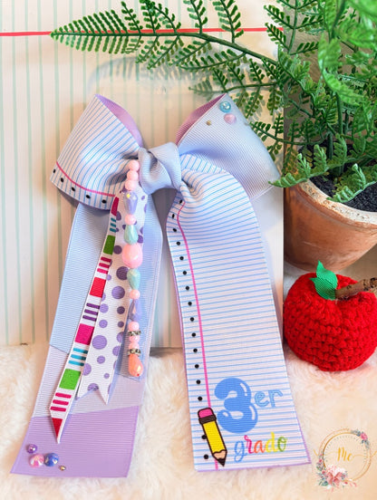 3rd grade 3”ribbon school bow
