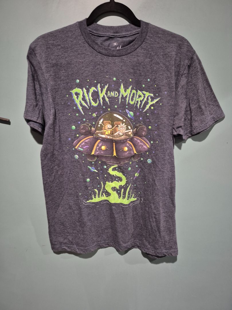 Grey Rick and Morty T-Shirt, M