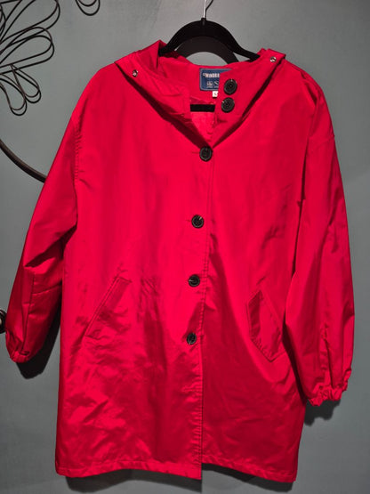 Windbreaker Rain Coat, M, Red