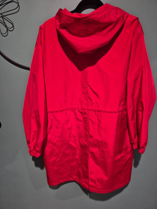 Windbreaker Rain Coat, M, Red