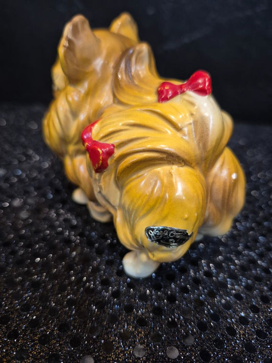 Tan Vintage Josef Originals Pomeranian Creamic Figurine