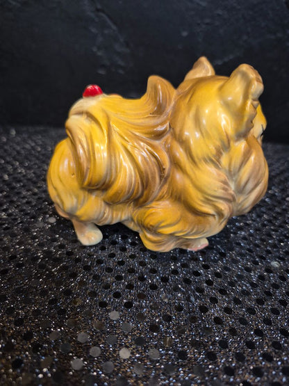 Tan Vintage Josef Originals Pomeranian Creamic Figurine