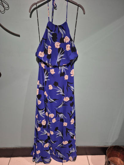 Blue w/Flowers Lulus Dress, M