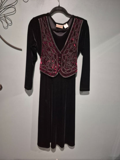 Black w/Wine Coldwater Creek Dress, PS
