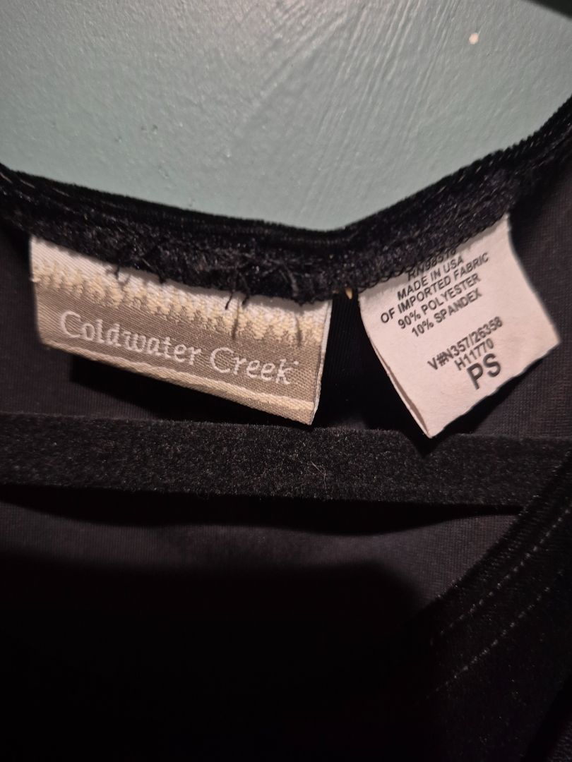 Black w/Wine Coldwater Creek Dress, PS