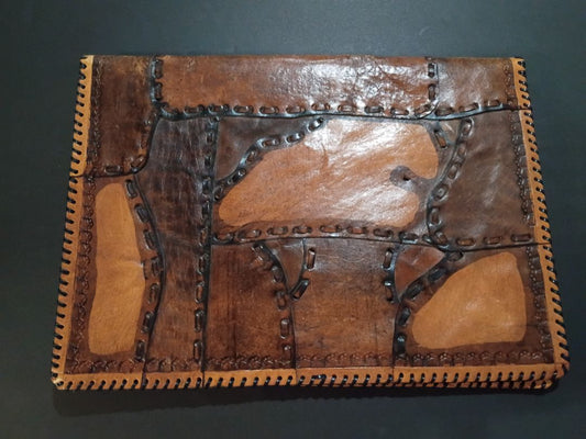 Hand-Tooled Leather Portfolio Document File