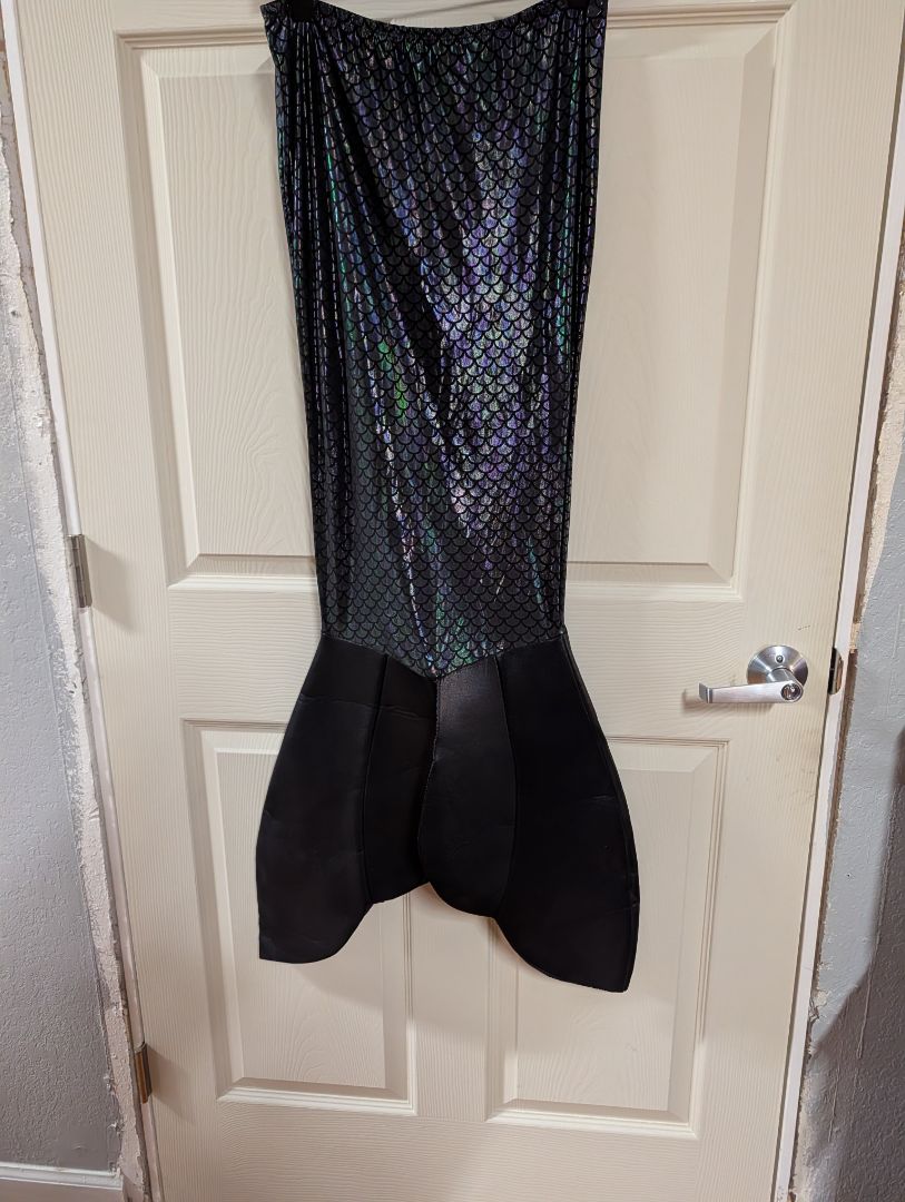 Black Iridescent  Mermaid Tail Skirt