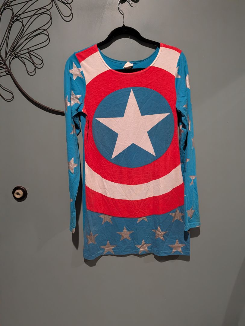 Captain America Long Sleeve Dress